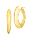 Roberto Coin Designer 18k Yellow Gold Wide Hoop Earrings