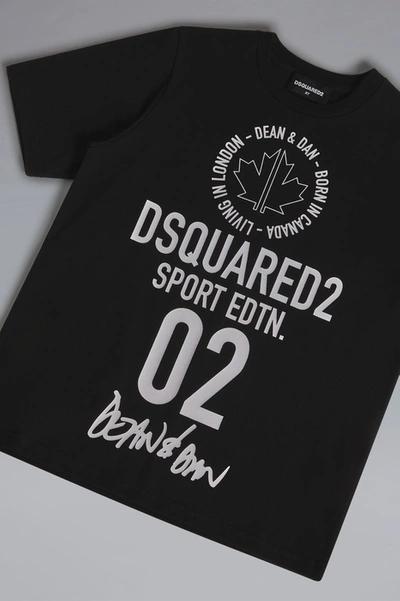 Dsquared2 Unisex Short Sleeve T-shirt In Black
