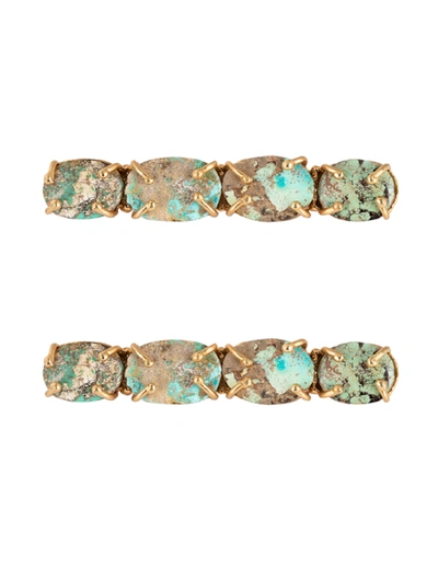 Christie Nicolaides Ana Hair Clip Turquoise (pair) In Blue