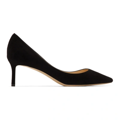 Jimmy Choo Black Suede Romy 60 Heels ModeSens