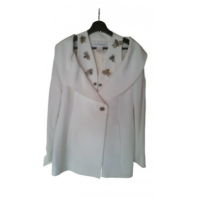 Pre-owned Karl Lagerfeld Suit Jacket In White