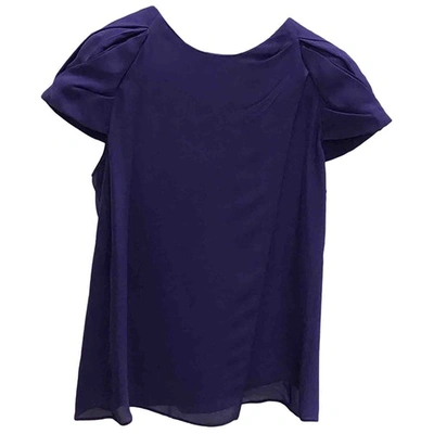Pre-owned Emporio Armani Silk Blouse In Purple