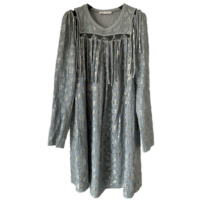 Pre-owned Chloé Silk Dress In Silver