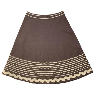 Pre-owned Moschino Mid-length Skirt In Brown