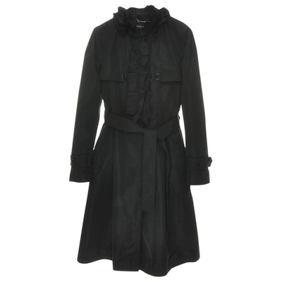 Pre-owned Dolce & Gabbana Silk Trench Coat In Black