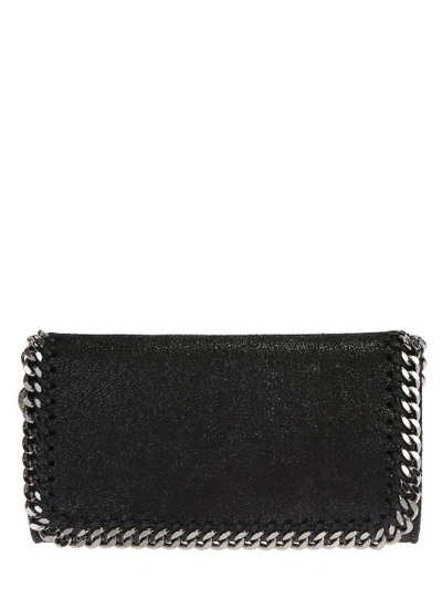 Stella Mccartney Faux Leather Falabella Shaggy Iphone 6 Holder Bag In Black