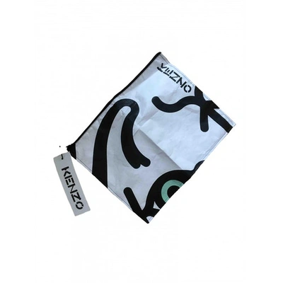 Pre-owned Kenzo Clutch Bag In White