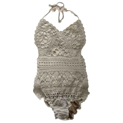 Pre-owned Isabel Marant Ecru Cotton Swimwear