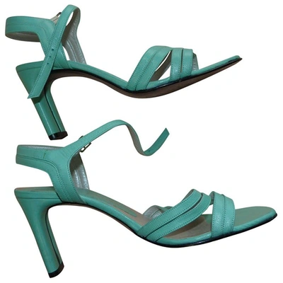 Pre-owned Charles Jourdan Leather Heels In Green