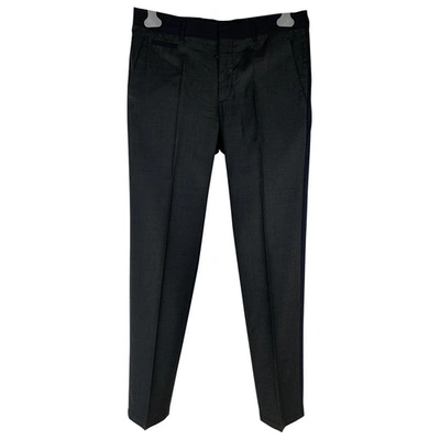 Pre-owned Prada Wool Trousers In Anthracite