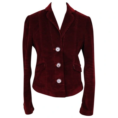 Pre-owned Marc Jacobs Burgundy Cotton Jacket