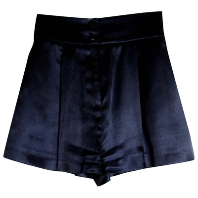 Pre-owned Blumarine Black Silk Shorts