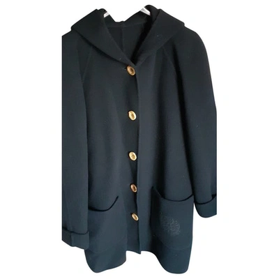 Pre-owned Krizia Wool Peacoat In Black