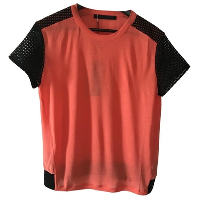 Pre-owned Karl Lagerfeld Silk T-shirt In Orange