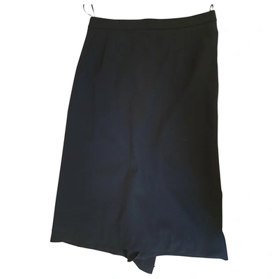 Pre-owned Viktor & Rolf Wool Mid-length Skirt In Black