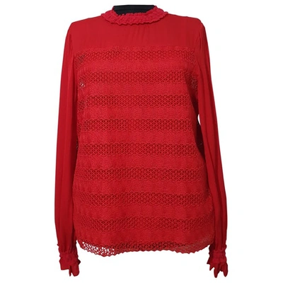 Pre-owned Maje Red Viscose Top