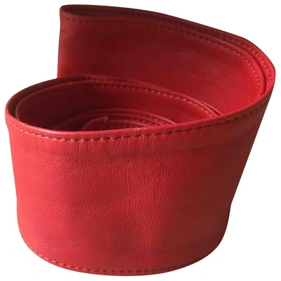 Pre-owned Designers Remix Leather Belt In Red