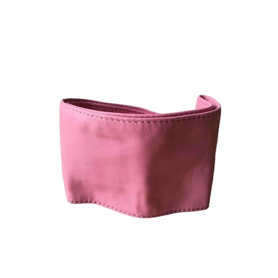 Pre-owned Designers Remix Pink Leather Belt