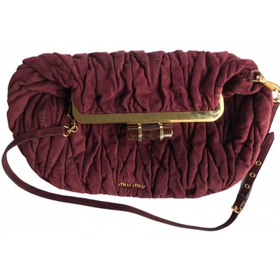Pre-owned Miu Miu Handbag In Burgundy