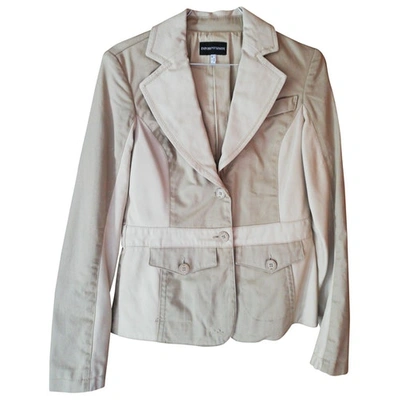 Pre-owned Emporio Armani Beige Cotton Jacket