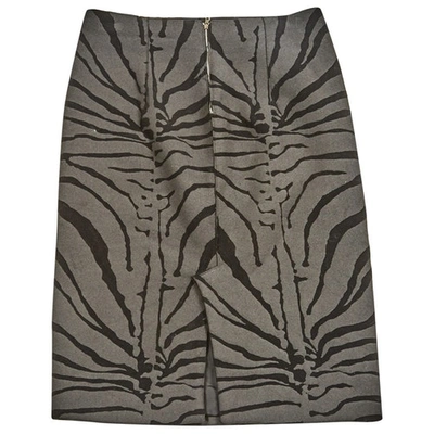 Pre-owned Carven Wool Skirt In Grey