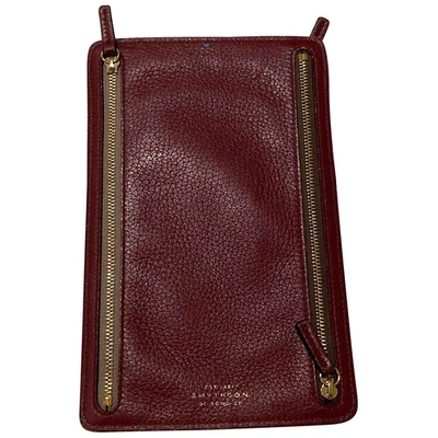 Pre-owned Smythson Burgundy Leather Purses, Wallet & Cases