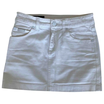 Pre-owned Gucci Mini Skirt In White
