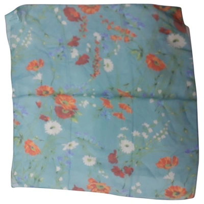 Pre-owned Dolce & Gabbana Silk Neckerchief In Turquoise