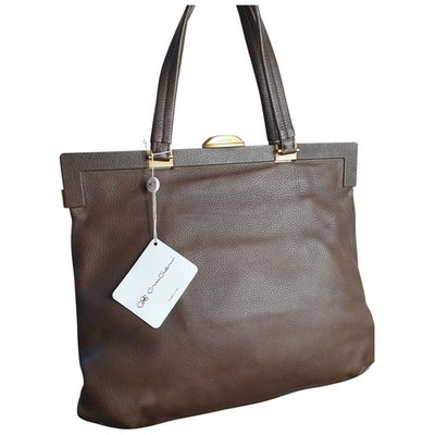Pre-owned Cruciani Brown Leather Handbag