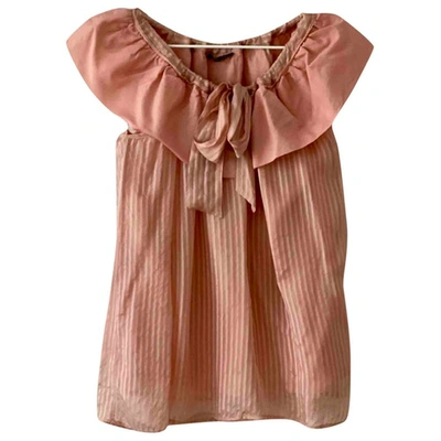 Pre-owned Tocca Silk Top In Pink