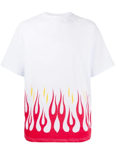 Omc Flame Print T-shirt In White