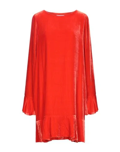 Essentiel Antwerp Short Dresses In Red