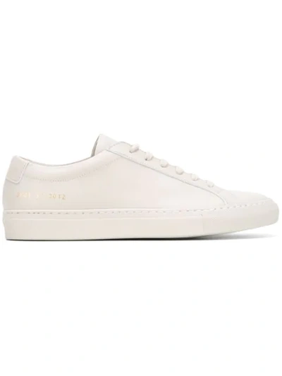 Common Projects Achilles Leather Sneakers In White-silver