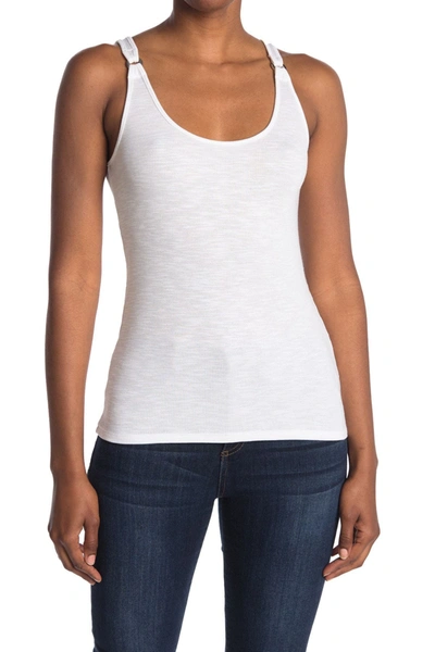 Paige Leliana O-ring Strap Tank Top In White