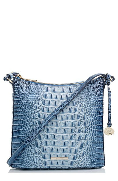 Brahmin Katie Melbourne Embossed Leather Crossbody In Poolside