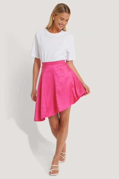 Misslisibell X Na-kd Flowy Jacquard Mini Skirt - Pink