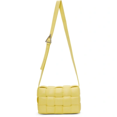 Bottega Veneta Padded Cassette Shoulder Bag In Yellow In Beige