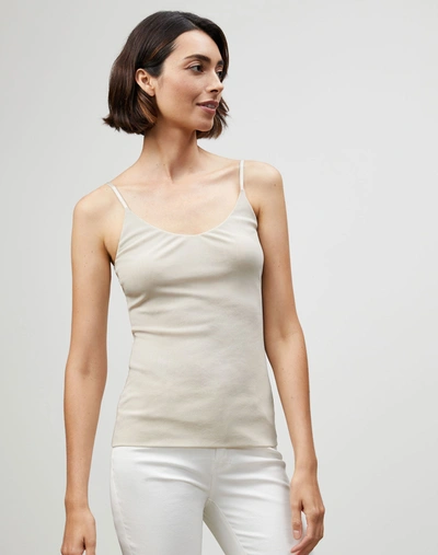 Lafayette 148 Mesh Jersey Camisole In Brown
