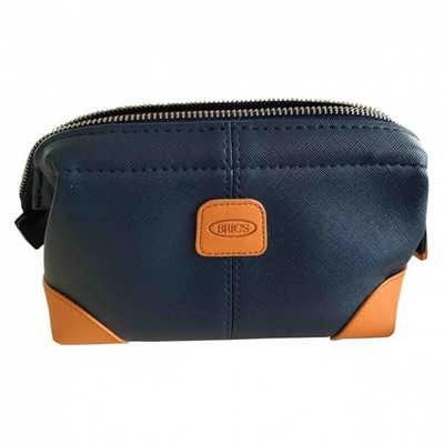 Pre-owned Bric's Leather Small Bag In Blue