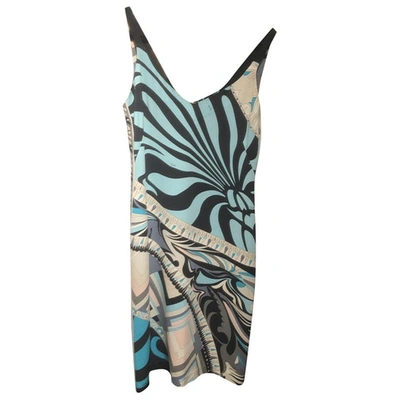 Pre-owned Emilio Pucci Silk Mid-length Dress In Blue