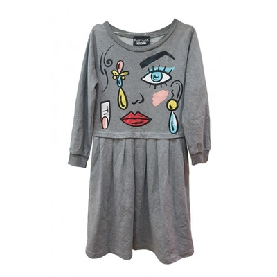 Pre-owned Moschino Mini Dress In Grey