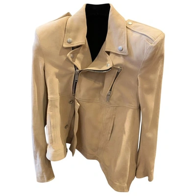 Pre-owned Ben Taverniti Unravel Project Beige Leather Jackets