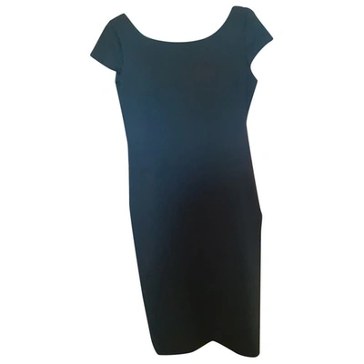 Pre-owned Emporio Armani Wool Mid-length Dress In Black