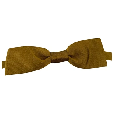 Pre-owned Dolce & Gabbana Silk Tie In Yellow