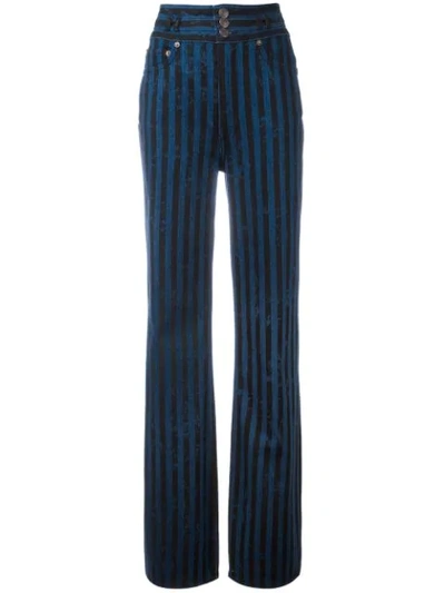 Marc Jacobs Wide Leg Star Trousers In Blue