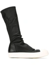 Rick Owens Sneaker Boots In 91 Black White