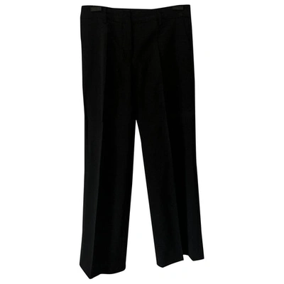 Pre-owned Amanda Wakeley Wool Trousers In Black