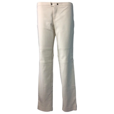 Pre-owned Gucci Straight Trousers In White