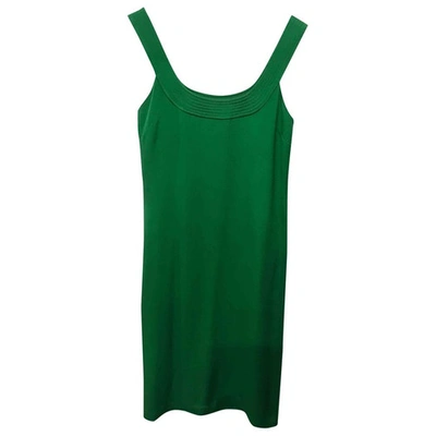 Pre-owned Lauren Ralph Lauren Silk Mid-length Dress In Green