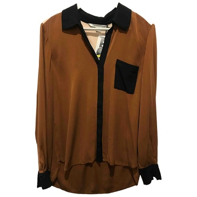 Pre-owned Diane Von Furstenberg Silk Shirt In Brown